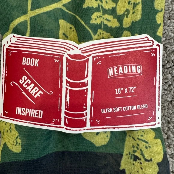 “Ferns” Heading Prints Scarf - Picture 8 of 8